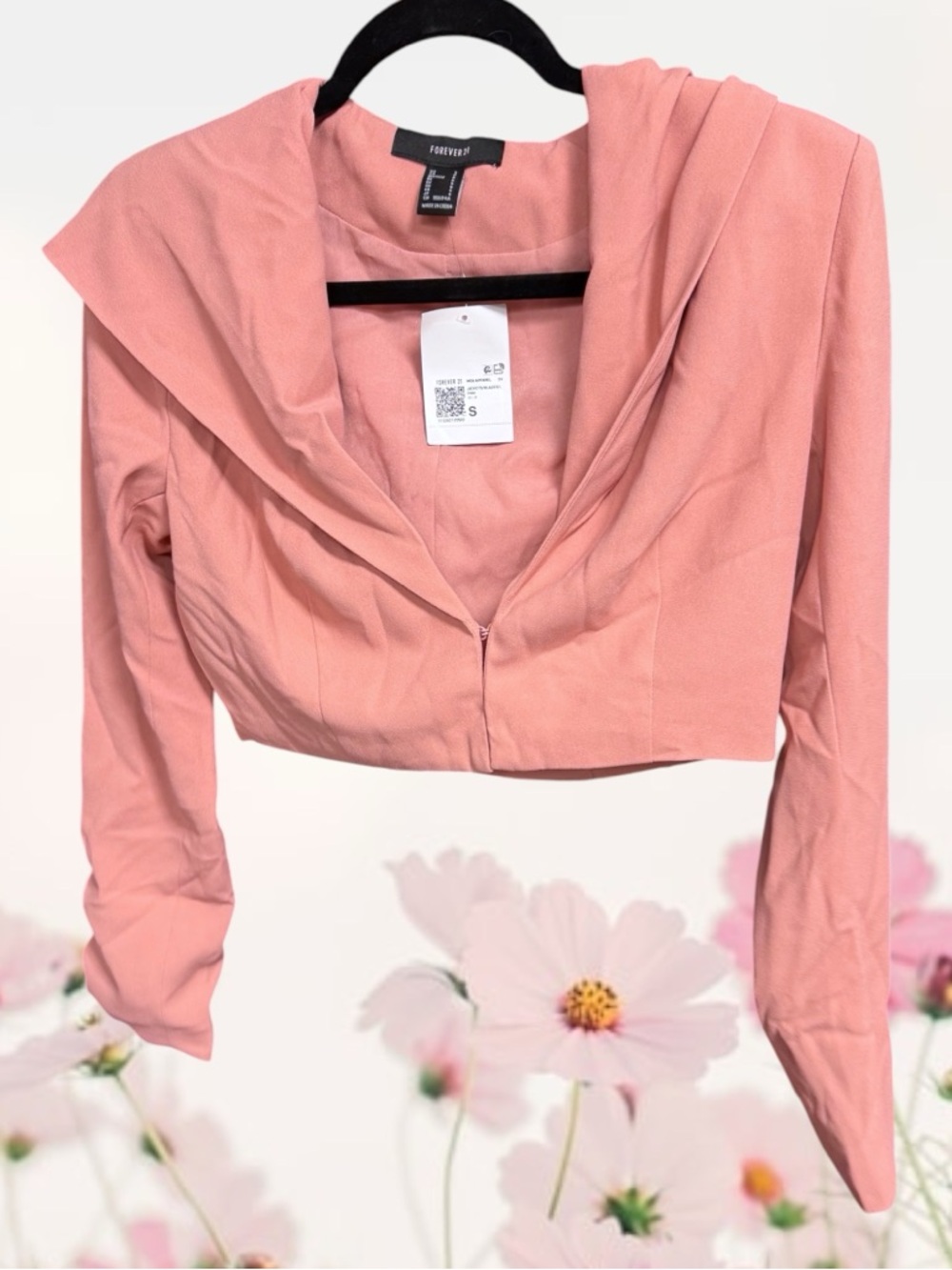 Forever 21 Dusty Rose Cropped Blazer size S